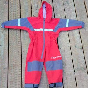 4t Oakiwear rainsuit, red